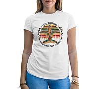 B&S Boutique Namaste Buddha Yoga Expect Nothing Appreciate Everything Women's White T-Shirt Size S