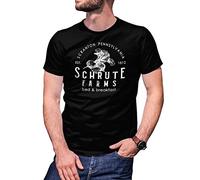 B&S Boutique Schrute Farms Funny The Office Dwight Men's Black T-Shirt Size 3XL