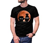 B&S Boutique Shadow Puppets Blood Moon Horror Parody Bert Ernie Men's Black T-Shirt Size XXL