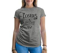 B&S Boutique The Losers Klub King Stephen It Pennywise Women's Grey T-Shirt Size XL
