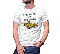 B&S Boutique Tom I Survived My Trip to NYC Men's White T-Shirt Size M
