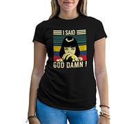 B&S Boutique Vintage I Said God Damn Mia Wallace Women's Black T-Shirt Size L