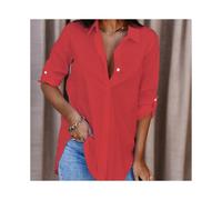 (B, S) Women Korean Fashion Casual White Shirts Tops 2022 Spring Summer Oversized Blouses Female Plain Loose Shirts Daily Streetwear