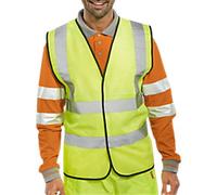 B Seen Hi-Vis Waistcoat High-Visibility Extra Extra Large (XXL) Yellow