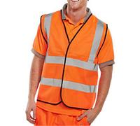 B Seen Hi-Vis Waistcoat High-Visibility Extra Large (XL) Orange
