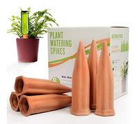 B SEPOR Ceramic Indoor Plant Waterer Set of 6 Pack Terracotta Self Watering Spikes, Wine Bottle Plant Watering Devices for Vacation (6Pack)