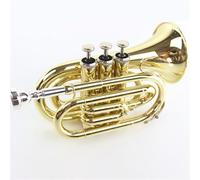 B-size Pocket Gold Palm Trumpet Instrument Pocket Trumpet