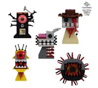 (B) Sprunki Building Blocks Sprunki Dolls Oren Wenda Lime Bricks Figure Toy DIY Assembled Toys Kids Birthday Gifts Home Decors