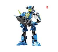 (B) Star warrior soldier bionicle hero factory robot figure building block model toy