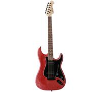 (B-Stock) Fazley Outlaw Series Sheriff Basic HH Red Electric Guitar with Gig Bag