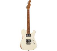 (B-Stock) Fazley Project P1 Flashback T Olympic White Limited Edition Electric Guitar with Deluxe Gig Bag