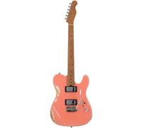 (B-Stock) Fazley Project P1 Flashback T Shell Pink Limited Edition Electric Guitar with Deluxe Gig Bag