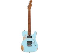 (B-Stock) Fazley Project P1 Flashback T Sky Blue Limited Edition Electric Guitar with Deluxe Gig Bag