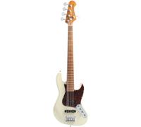 (B-Stock) Fazley Sunset Series Jellyfish 5 Olympic White 5-String Electric Bass with Gig Bag