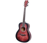 (B-Stock) Fazley W55-COL-R-3/4 ColourTune steel-string guitar, red