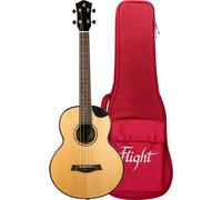 (B-Stock) Flight Princess Series Aurora Baritone Natural Electro-Acoustic Solid Top Baritone Ukulele with Gig Bag