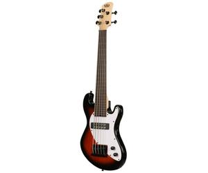 (B-Stock) Kala Solid Body 5-String Fretless U-Bass Tobacco Burst with Gig Bag