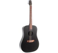B-Stock - KLOS Full Size Guitar, Durable Carbon Fiber Acoustic Electric Guitar - Black with Gig Bag, Strap, Capo and more (B-Stock Acoustic-Electric, Black)