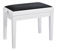 (B-Stock) Konig & Meyer 13927 Piano bench high-gloss white, seat black velour