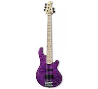 (B-Stock) Lakland 55-02 Deluxe Translucent Purple Gloss Quilted Maple Top 5-String Electric Bass Guitar