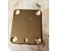 B STOCK neck plate FENDER F logo GOLD 5 HOLES