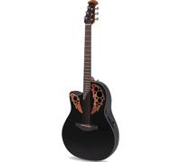 (B-Stock) Ovation CE44L-5 Celebrity Elite Mid Depth Black Left-Handed Electro-Acoustic Guitar