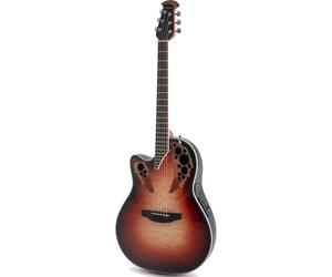 (B-Stock) Ovation CE44LX-1R Celebrity Elite Exotic Ruby Burst Left-Handed Electro-Acoustic Guitar