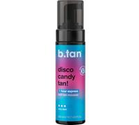 b.tan Dark Self Tanning Mousse | Disco Candy - Dark, 1 Hour Instant Express Bronzing Foam, Sweat Proof, No Transfer, No Fake Tan Smell, Best Tinted Sunless Tanner, Face & Body, Australian Glow, 200ml