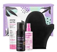 b.tan Love At First Tan 4-Piece Self-Tanning Gift Set with Mousse Spray Lotion and Application Glove