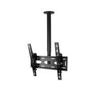 B-Tech BT8426/B Adjustable Drop Flat Screen Ceiling Mount with Tilt, up to 65", VESA 600 x 400, 50 kg, Black