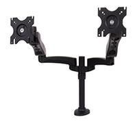 B-Tech Full Motion Twin Flat Screen Desk Mount with Double Arms