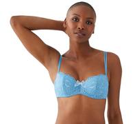 b.tempt'd Women's Ciao Bella Balconette Bra, Sheer, Cyaneus, 34C