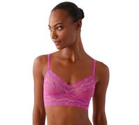 b.tempt'd Women's Lace Kiss Bralette Bra, 0.2 inches, Fuchsia Red, M