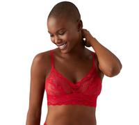 b.tempt'd Women's Lace Kiss Bralette Bra, Crimson Red, XL