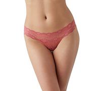 b.tempt'd Women's Lace Kiss Thong Panty, Slate Rose, XL