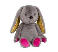 Battat - B. toys - Happy Hues - Sprinkle Bunny - Huggable Stuffed Animal Rabbit Toy - Soft & Cuddly Plush Bunny - Washable - Newborns, Toddlers, Kids, Grey