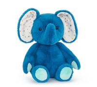 B. toys - Baby Elephant Stuffed Animal - 12-Inch Soft Plush Toy with Machine Washable Blue Fabric - Cuddly Companion with Patterned Ears for Bedtime, Playtime & Travel - Safe for Infants & Toddlers