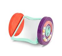 B. toys Baby Mirror, Looky-Looky Rolling Tummy Time Crawling Toy | Roly-poly baby mirror with 2 sensory wheels, rattling beads and chime sounds for tummy time and crawling, Newborn+, Play