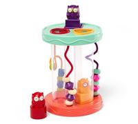 B. toys Baby Shape Sorter, Hooty-Hoo Owls, Bead Mazes & Sounds, Interactive | Hooty-Hoo shape sorter with 3 owl shapes, 3 bead mazes, color matching and fun sounds for fine motor play, Baby, 10+ Months