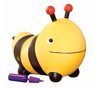 B. toys Bee Bouncer Ride-On Toy, Bouncy Boing! Bizzi with Air Pump, Riding | Inflatable bumblebee hopping toy with easy-grip antennae, 4 sturdy feet for balance, indoor active play, Activity, 18+ Months