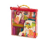 B. toys Bristle Blocks, 68 Interlocking Blocks Storage Pouch, Construction