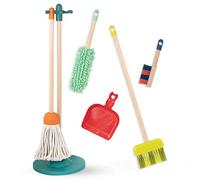 B. Toys - Kids Cleaning Set - Wooden Toys - Pretend Play Kit for Toddlers - Broom, Dustpan, Brush - Clean ‘n’ Play - 2 Years +