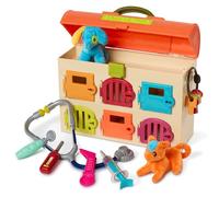 B. toys - Critter Clinic Vet Set - Pretend Play Animal Hospital Toy for Toddlers & Kids - 14 Pieces Pet Care Set with Tools & Plush Toys - 2+ Years