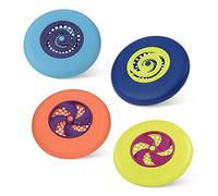 B. toys - Flying Disc Set - 4 Colorful Frisbees - Outdoor Sports & Games for Kids - Disc-Oh! - Frisbee Set for Backyard, Park, Beach, 4 Years +