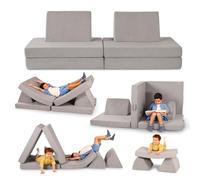 B. toys - Foam Fort Playset - Modular Foam Building Set - Sensory Fabric Covers & Handles - Removable & Machine - Washable Covers - 12+ Months - WonderFort