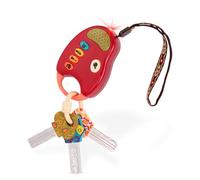 B. toys FunKeys Toy with Lights and Sounds, Red Key Fob, Pretend Play | Colorful key ring with 3 textured and a driver’s key with push-button flashlight and 4 sounds, Pretend Play, 10+ Months