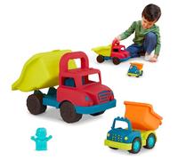 B. toys Grab-n-Go Truck Set, Big and Mini Dump Trucks for Toddlers