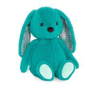 B. toys Happyhues Cottontail Cutie Bunny, Washable Teal Rabbit, Jade Bunny | 12-inch stuffed bunny with chevron-patterned ears and mint paws; soft, squishy Jade Bunny, 1-Piece Set, Soft Toys; 0+ Months