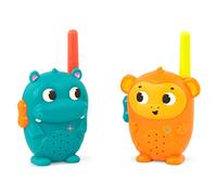 B. toys - Hippo & Monkey Walkie-Talkie Set - Two-Pack Play Communication Devices with 100-Foot Range - Promote Outdoor Exploration, Social Skills in Kids - Designed for Ages 3+