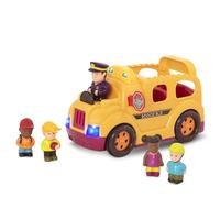 B. toys - Interactive Yellow School Bus Toy with Lights, Sounds & Dancing Passengers - Educational Vehicle Playset for Toddlers & Kids with 5 Figures - Auto - Off Battery Feature, Ages 18+ Months